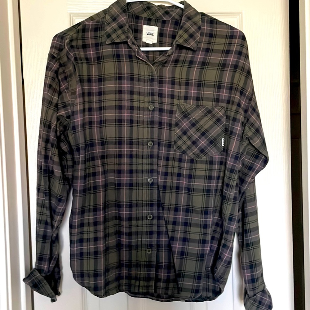 Vans, button down flannel, Women’s S/M